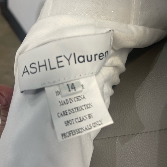 Ashley Lauren White Formal 11232 Sz 14 - Picture 4 of 6